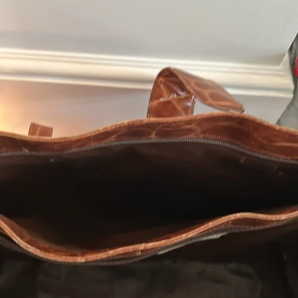 Large brown leather tote - Picture 6 of 9